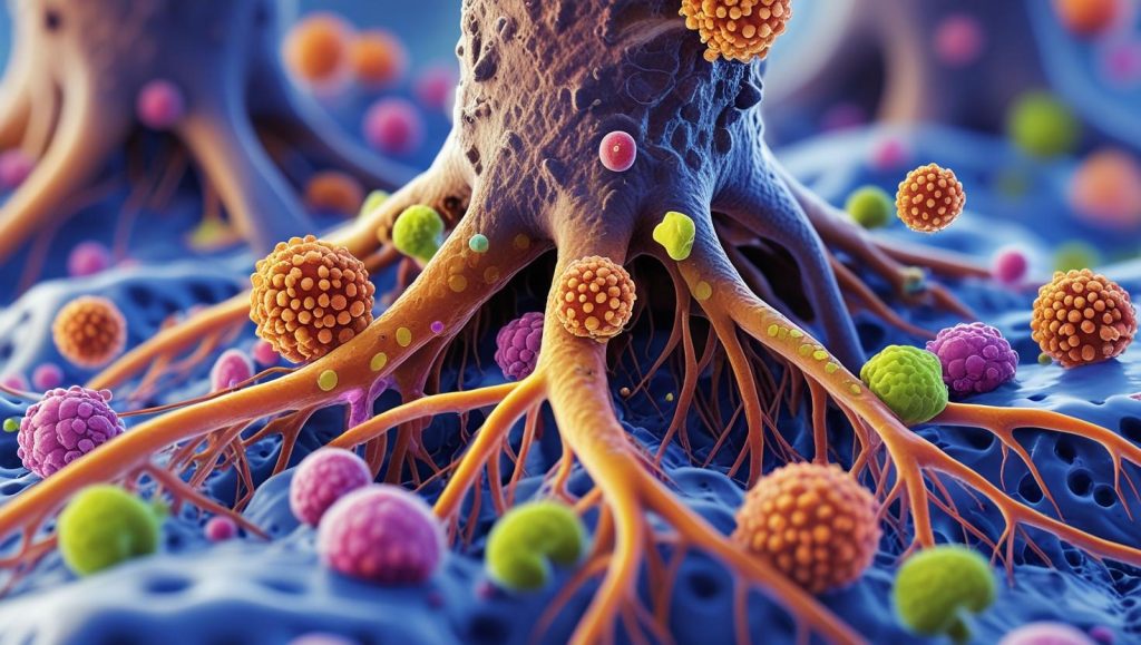 Microbes interacting with plants inducing development of nodules in its roots