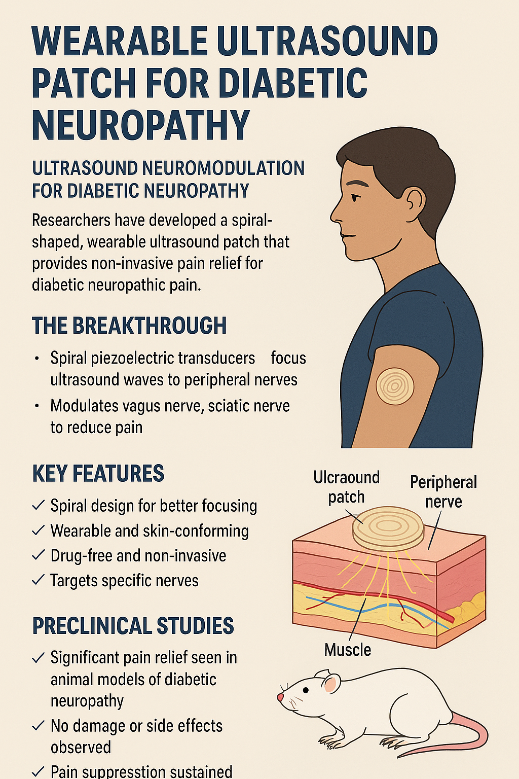 Wearable Ultrasound Patch Offers Non-Invasive Relief for Diabetic Nerve ...
